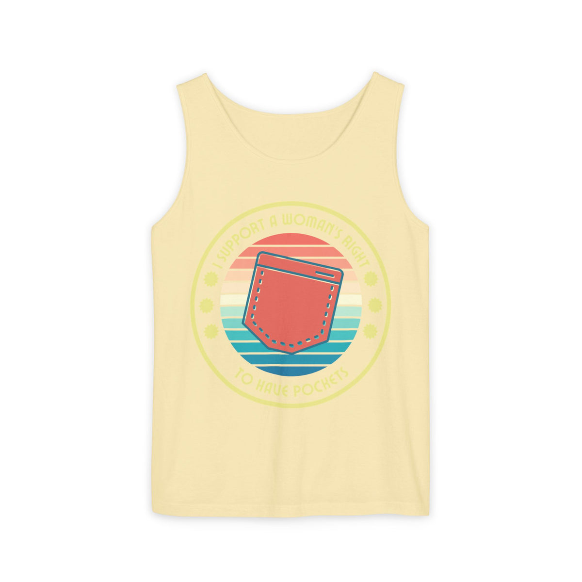 I Support a Woman’s Right to Have Pockets – Unisex Jersey Tank