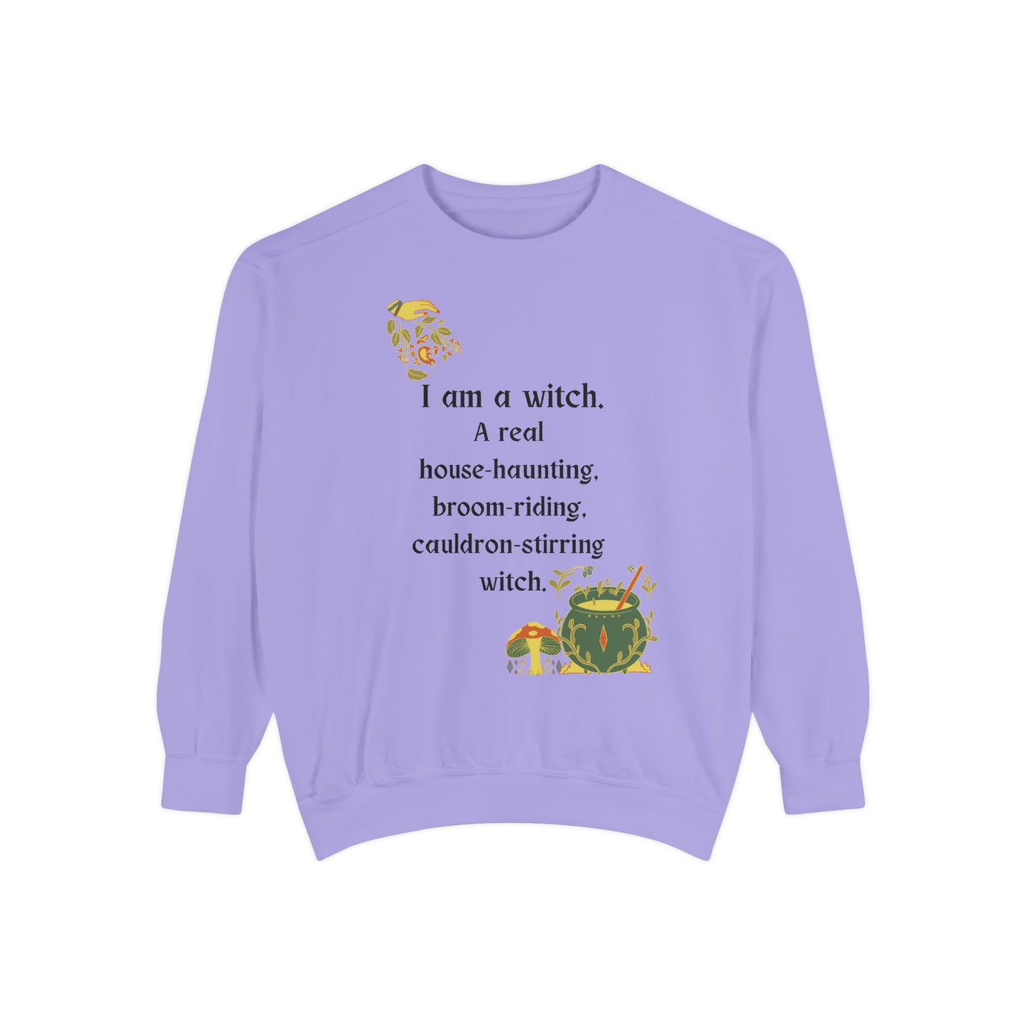 The Real Witch Cauldron & Broom Unisex Sweatshirt