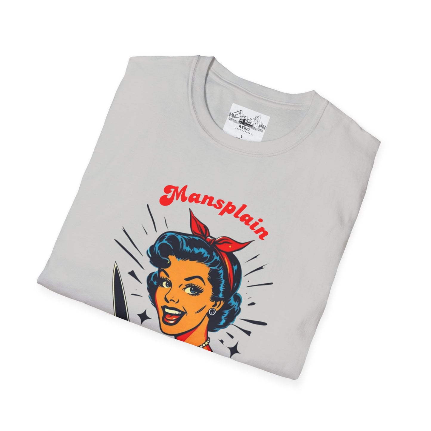 Mansplain Elsewhere - Vintage Feminist T-Shirt
