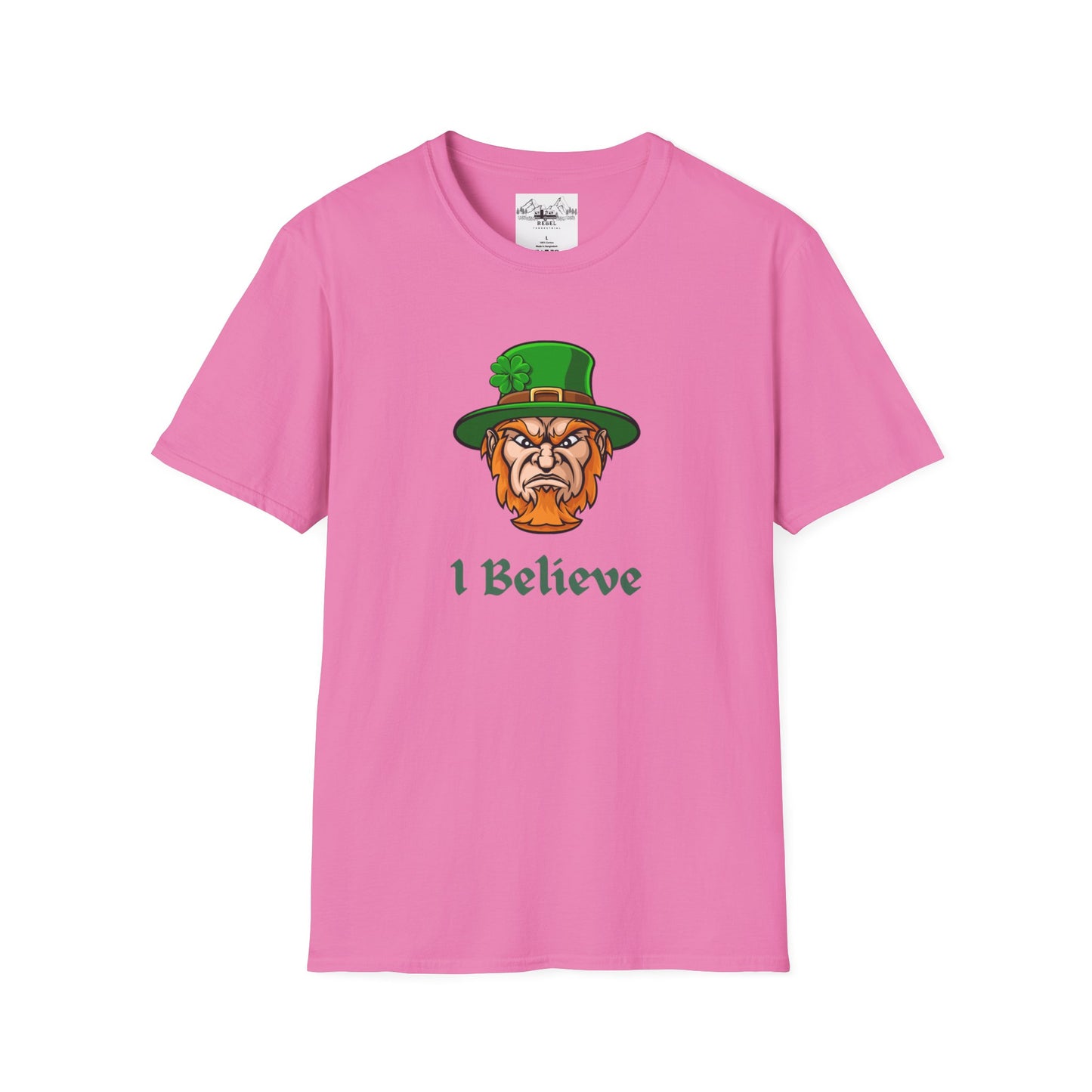 "I Believe" Angry Leprechaun Graphic Tee – Playful Celtic Spirit