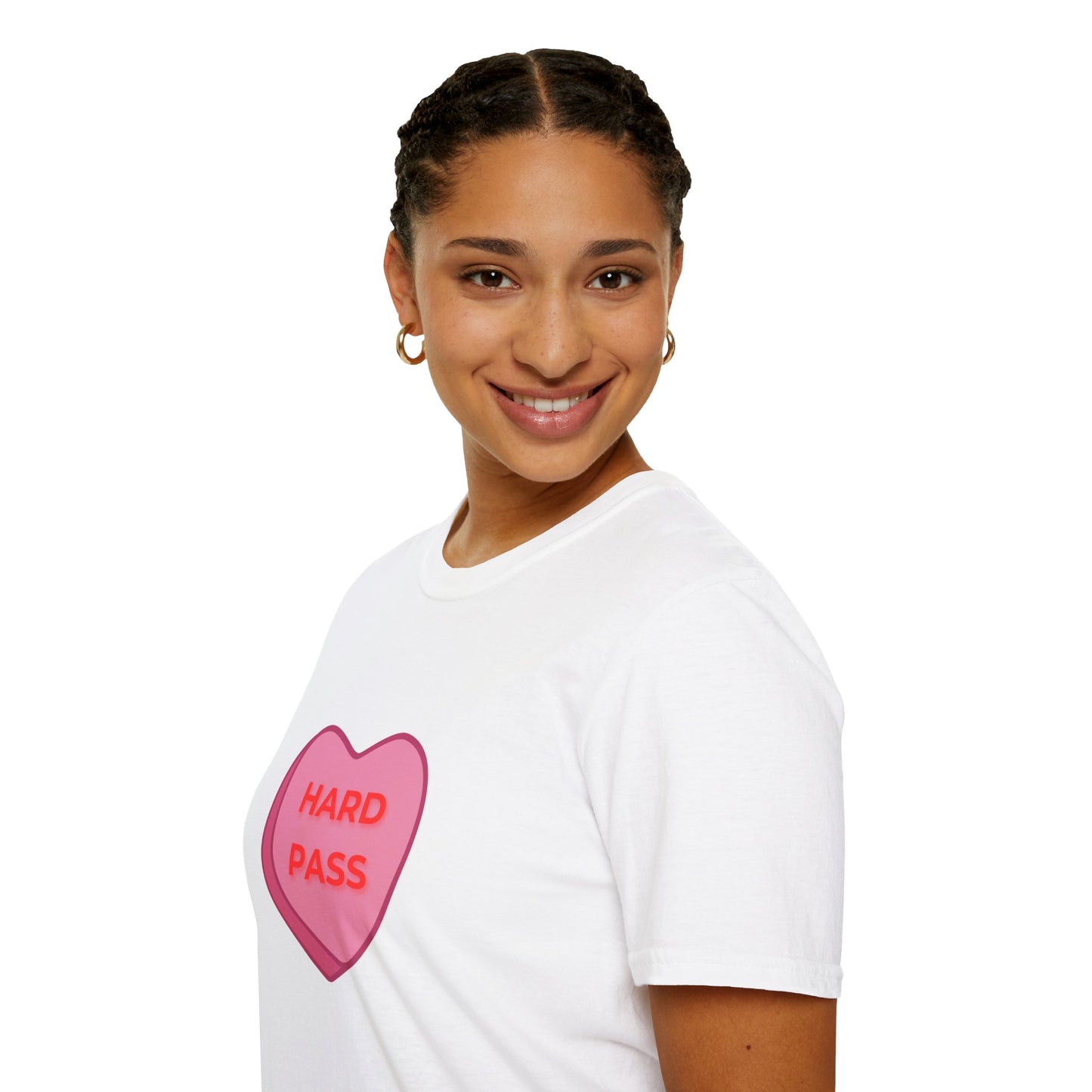 Hard Pass Candy Heart Crew Neck Tee