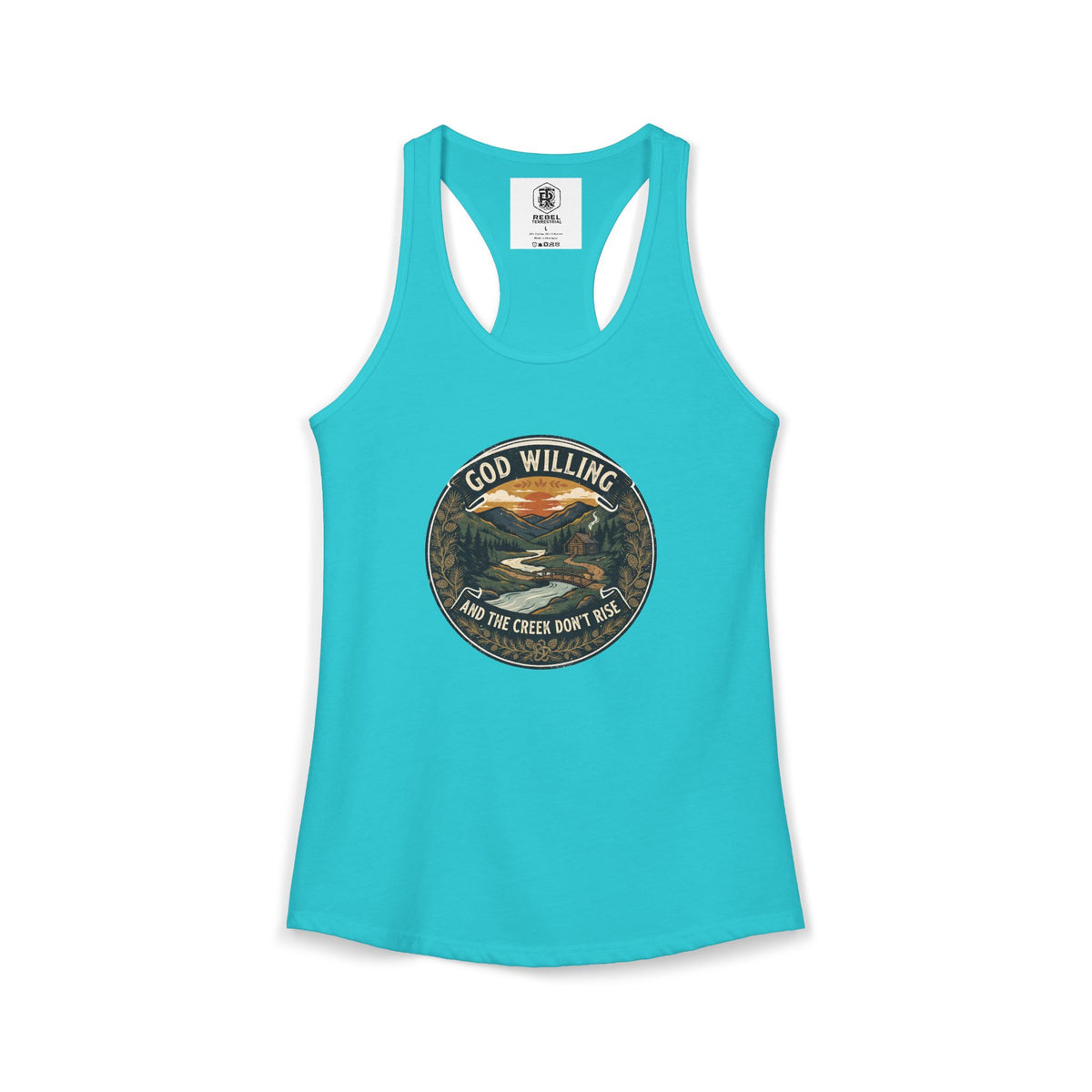 Creek Don't Rise Appalachian Motto Women's Racerback Tank