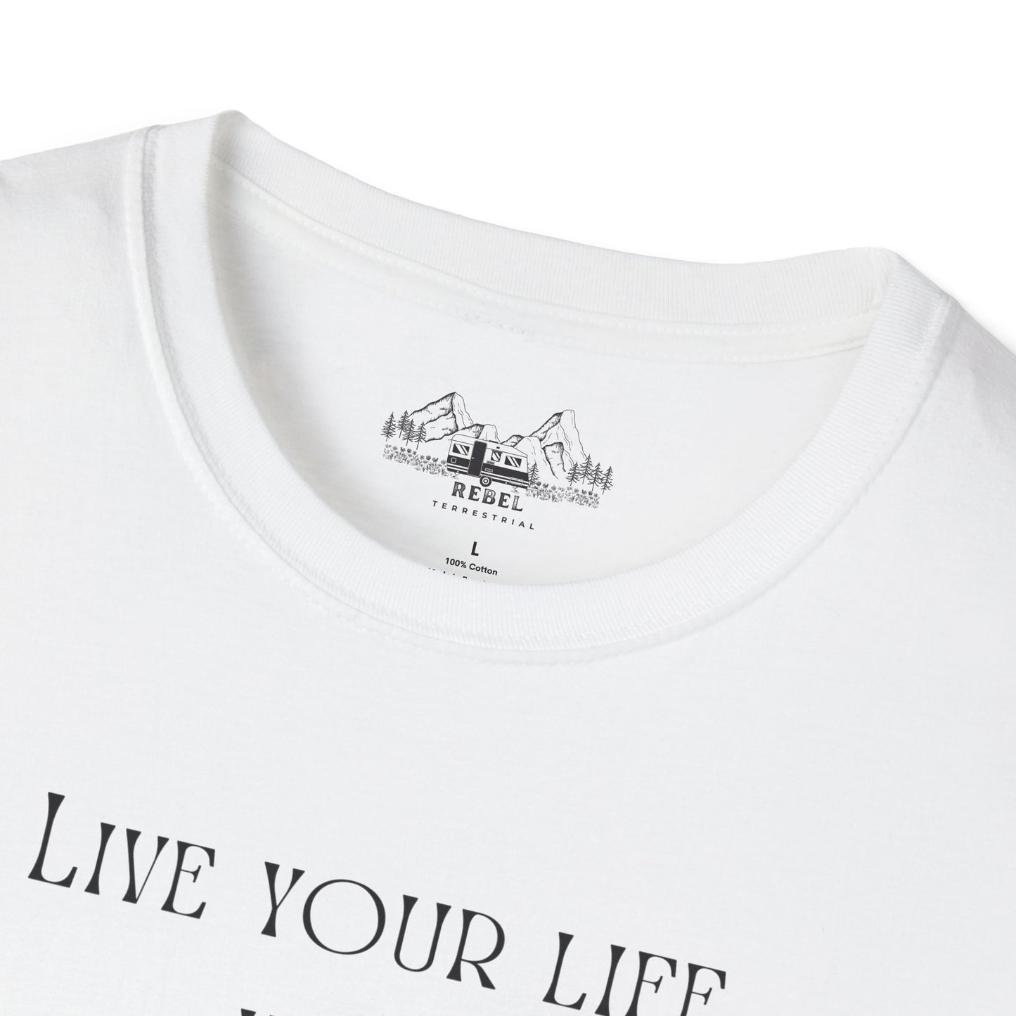 Live Your Life Well – Funny Gravestone-Inspired Floral T-Shirt