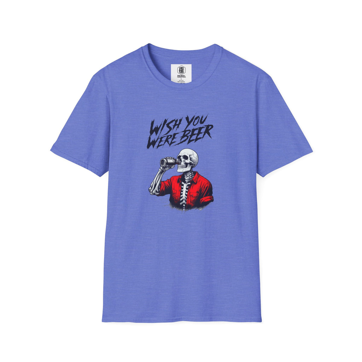 Wish You Were Beer – Funny Skeleton Drinking Tee