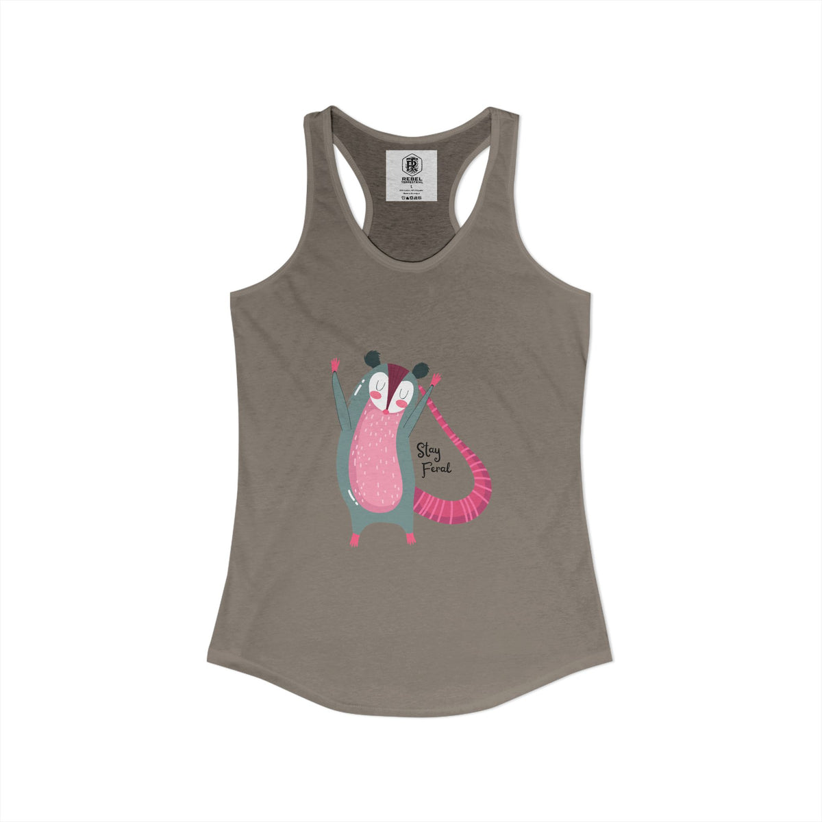 Stay Feral – Possum Women’s Racerback Tank