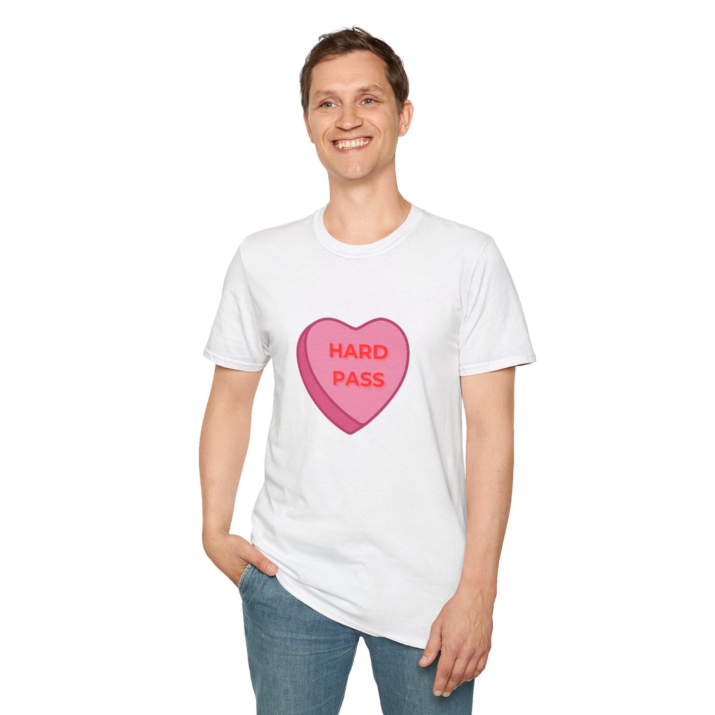 Hard Pass Candy Heart Crew Neck Tee