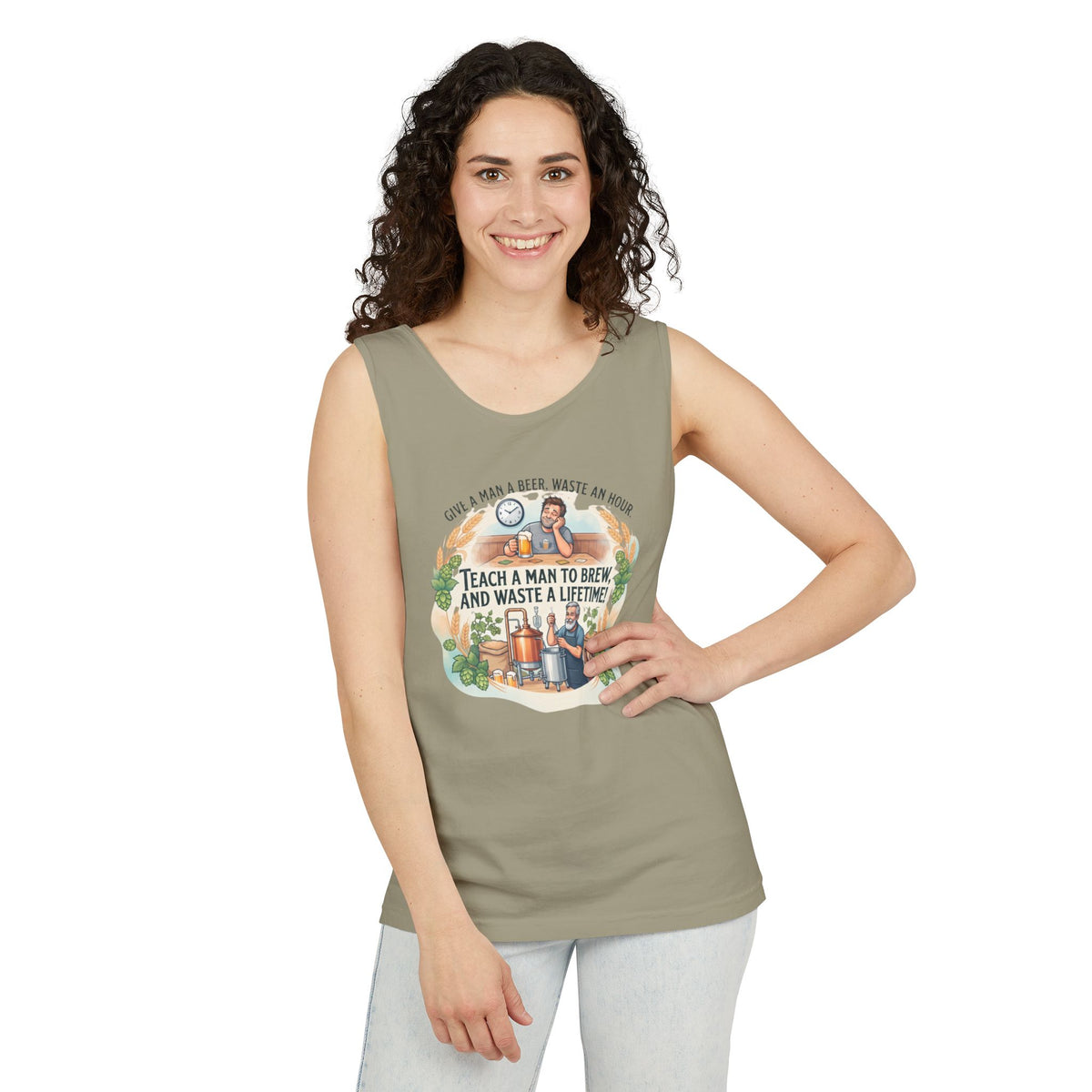 Teach a Man to Brew Beer Tank Top