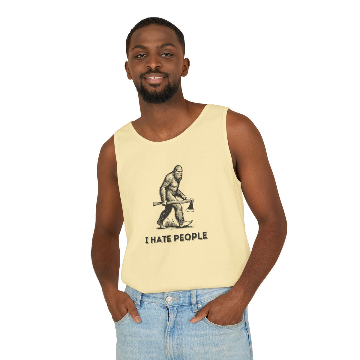 I Hate People – Bigfoot Unisex Jersey Tank