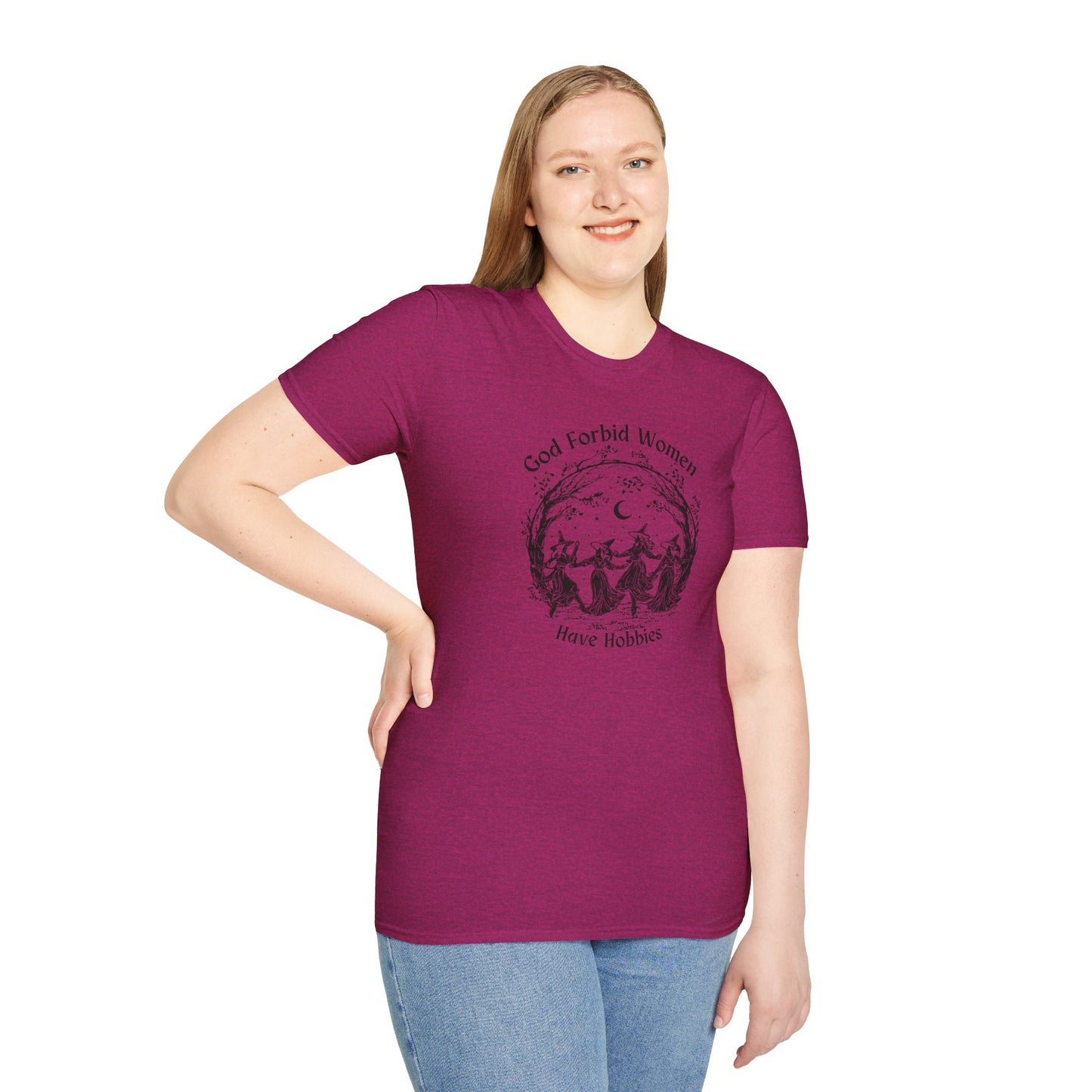 "God Forbid, Women Have Hobbies" Unisex Softstyle T-Shirt