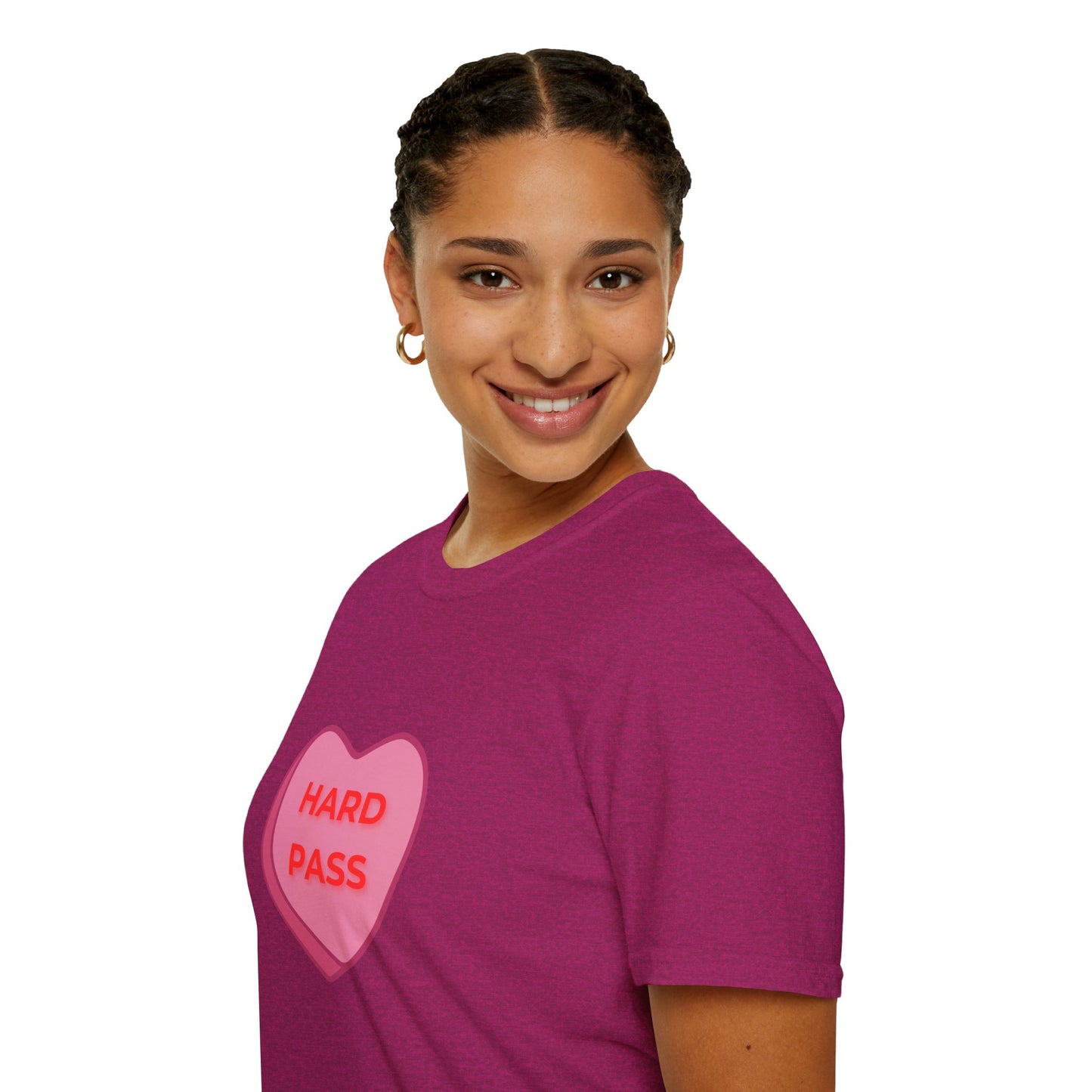 Hard Pass Candy Heart Crew Neck Tee