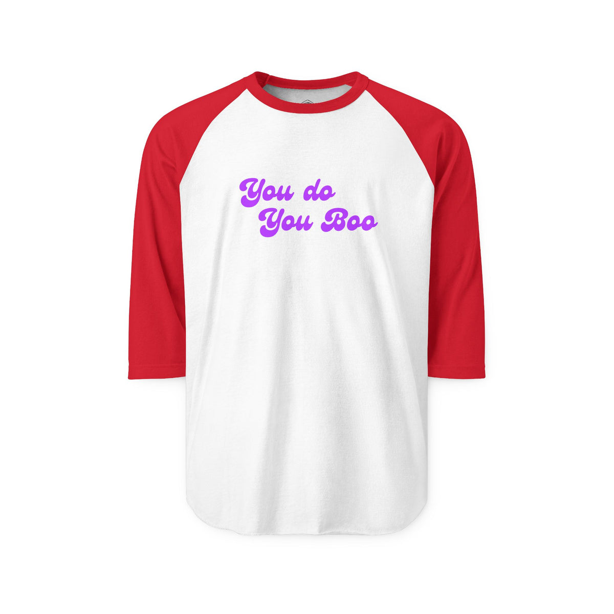 Raglan Shirt — "You Do You Boo" Retro Script 3/4 Sleeve Baseball Tee