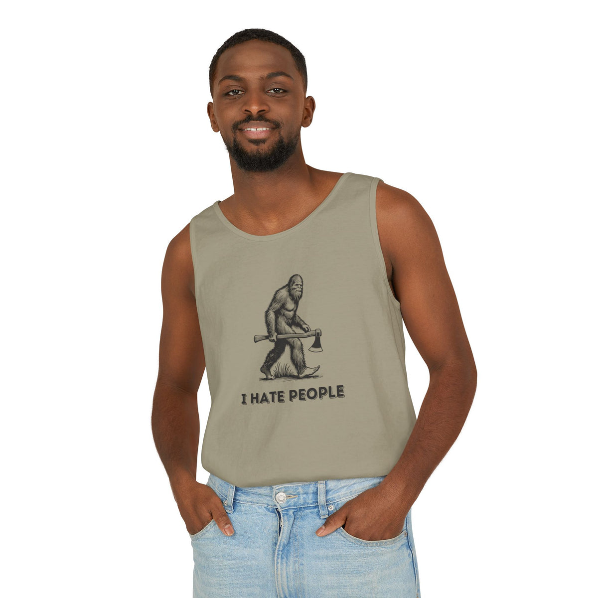 I Hate People – Bigfoot Unisex Jersey Tank