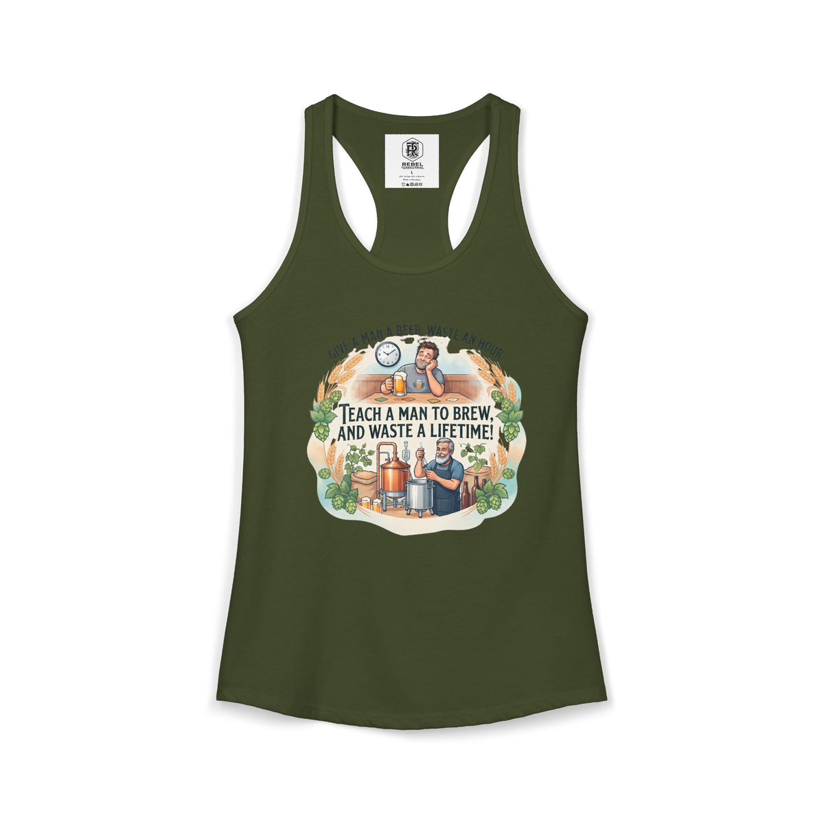 Teach a Man to Brew Women's Ideal Racerback Tank