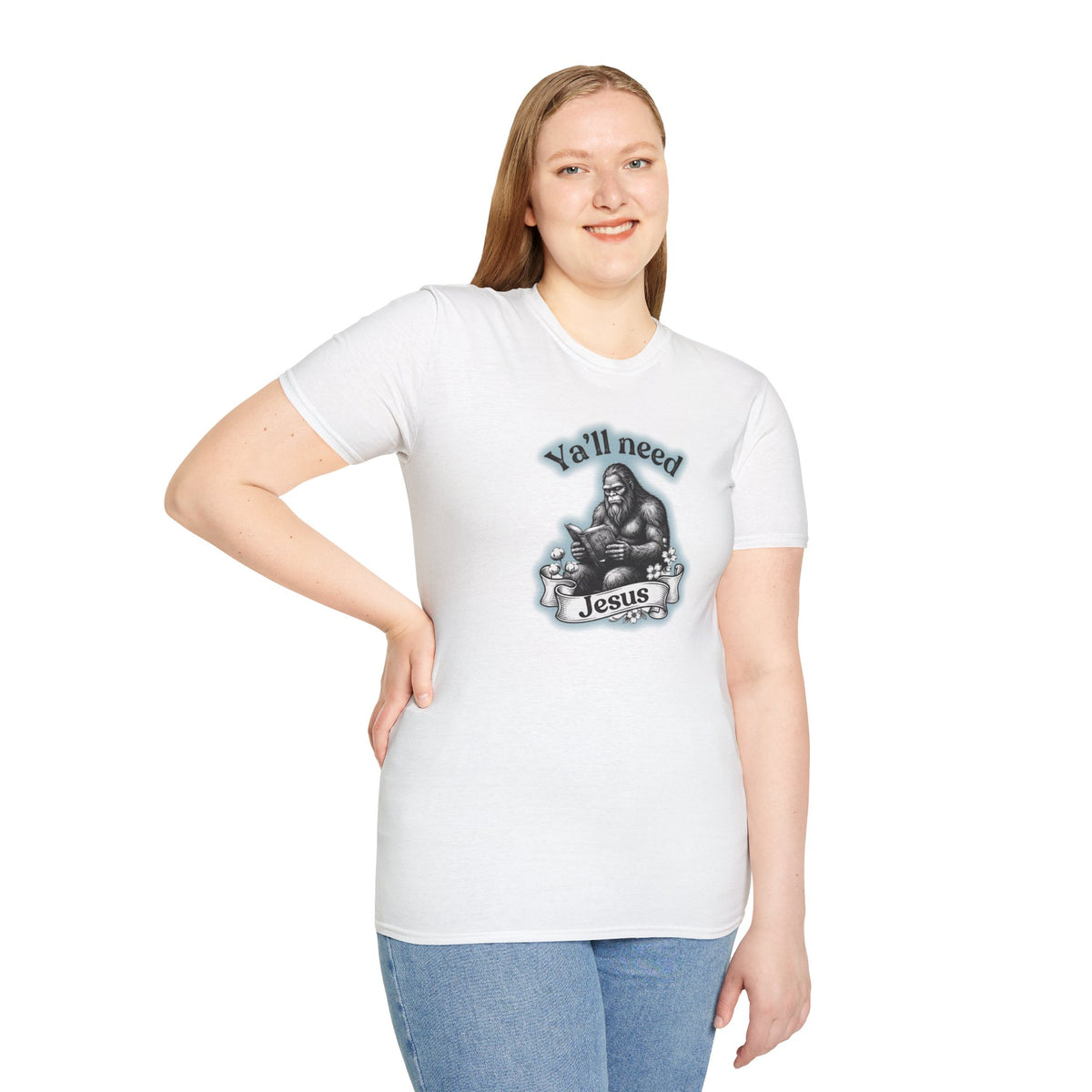Y’all Need Jesus Bigfoot Unisex Softstyle T-Shirt