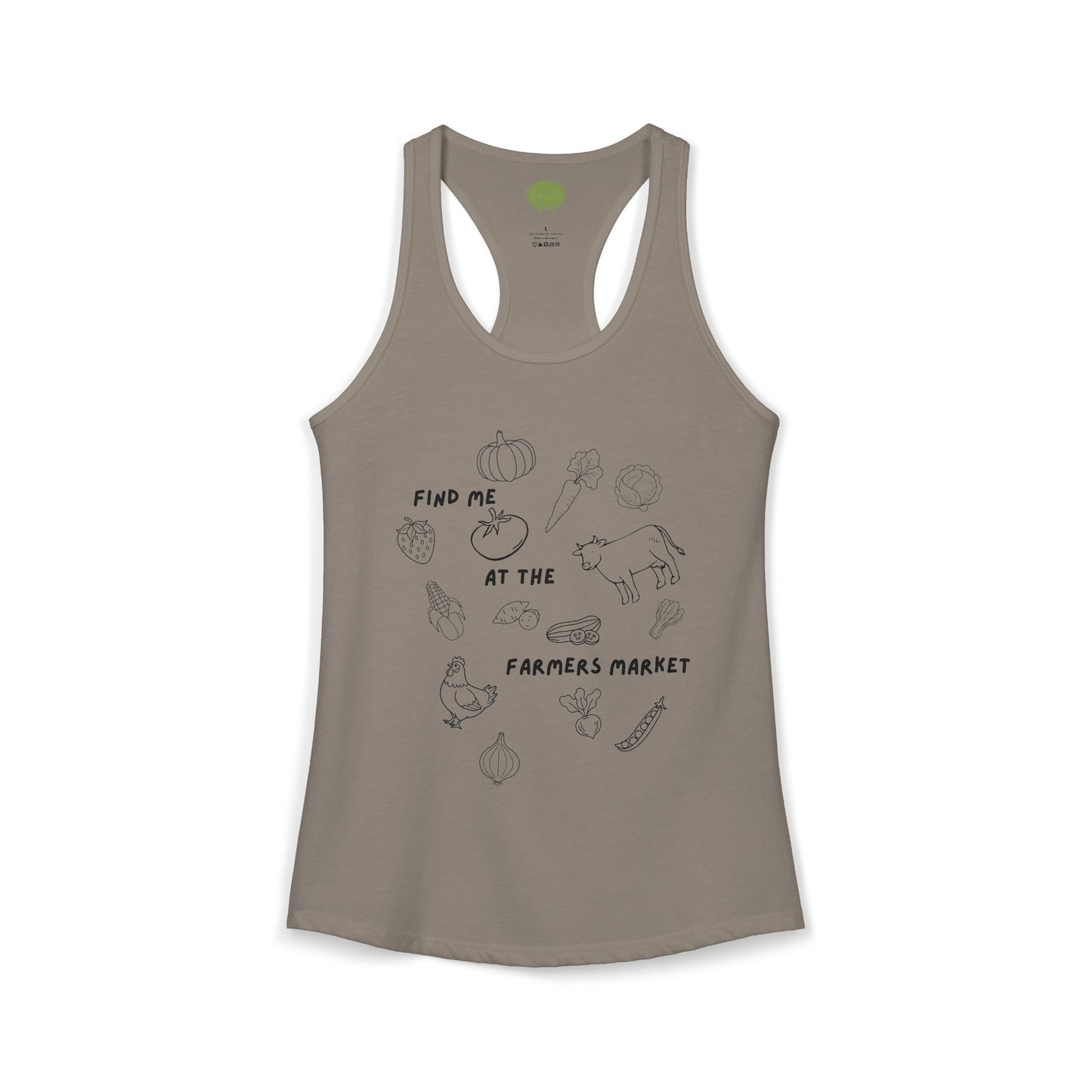 NC Farmers of the Foothills "Find Me at the Farmers Market" Racerback Tank Top