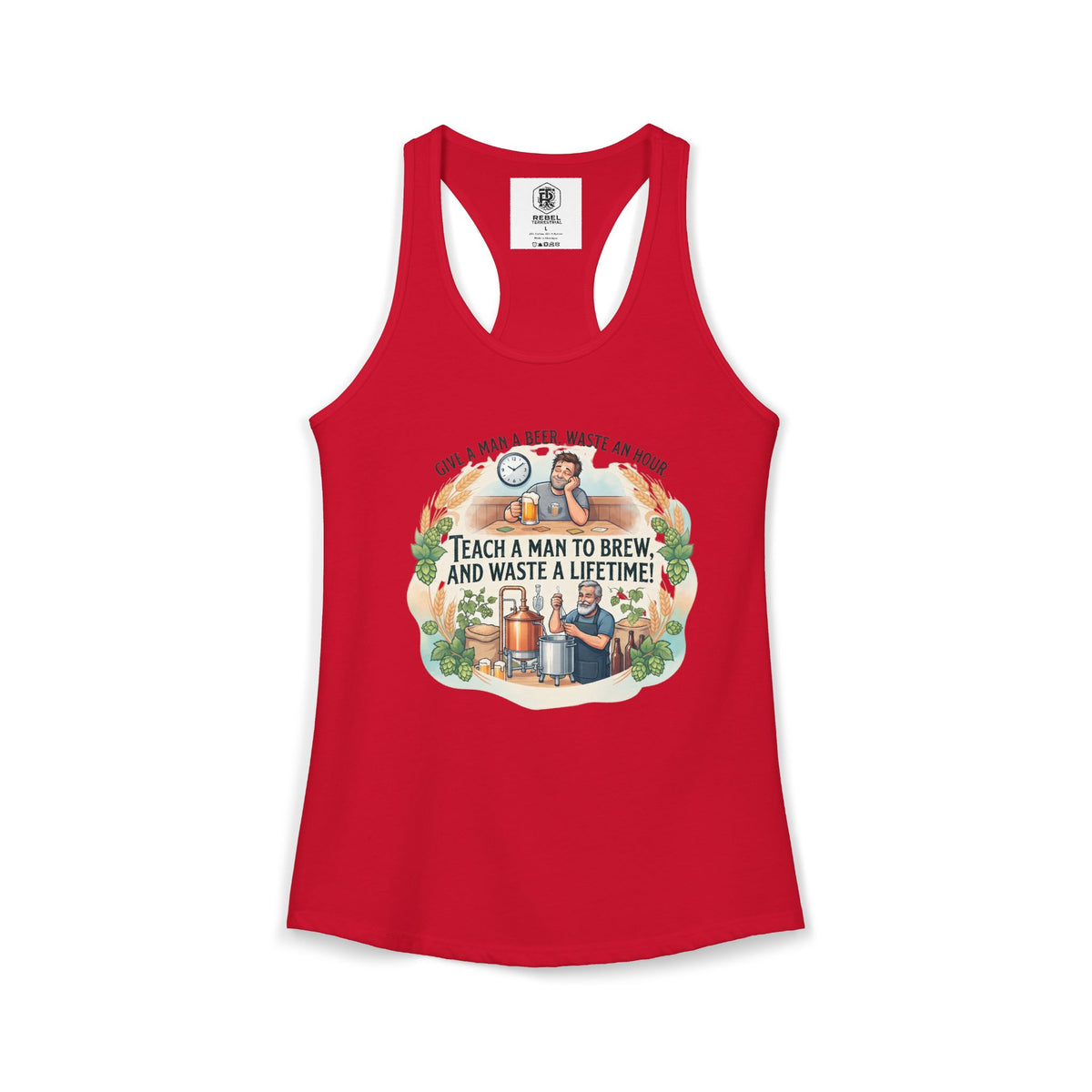 Teach a Man to Brew Women's Ideal Racerback Tank