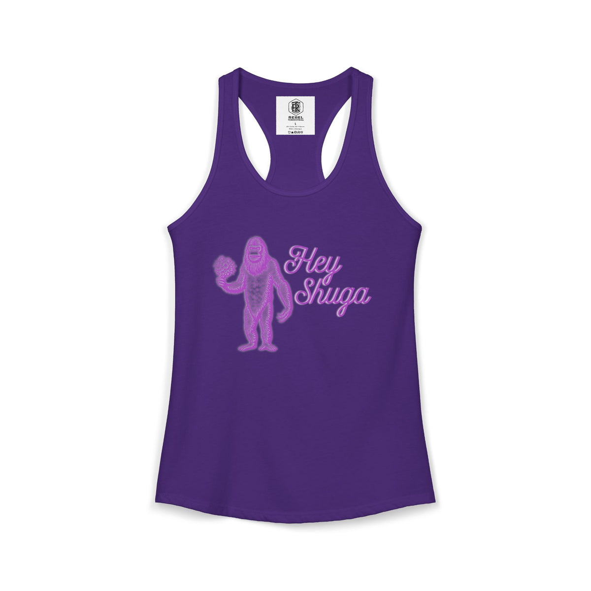 Hey Shuga Bigfoot Women’s Racerback Tank Top