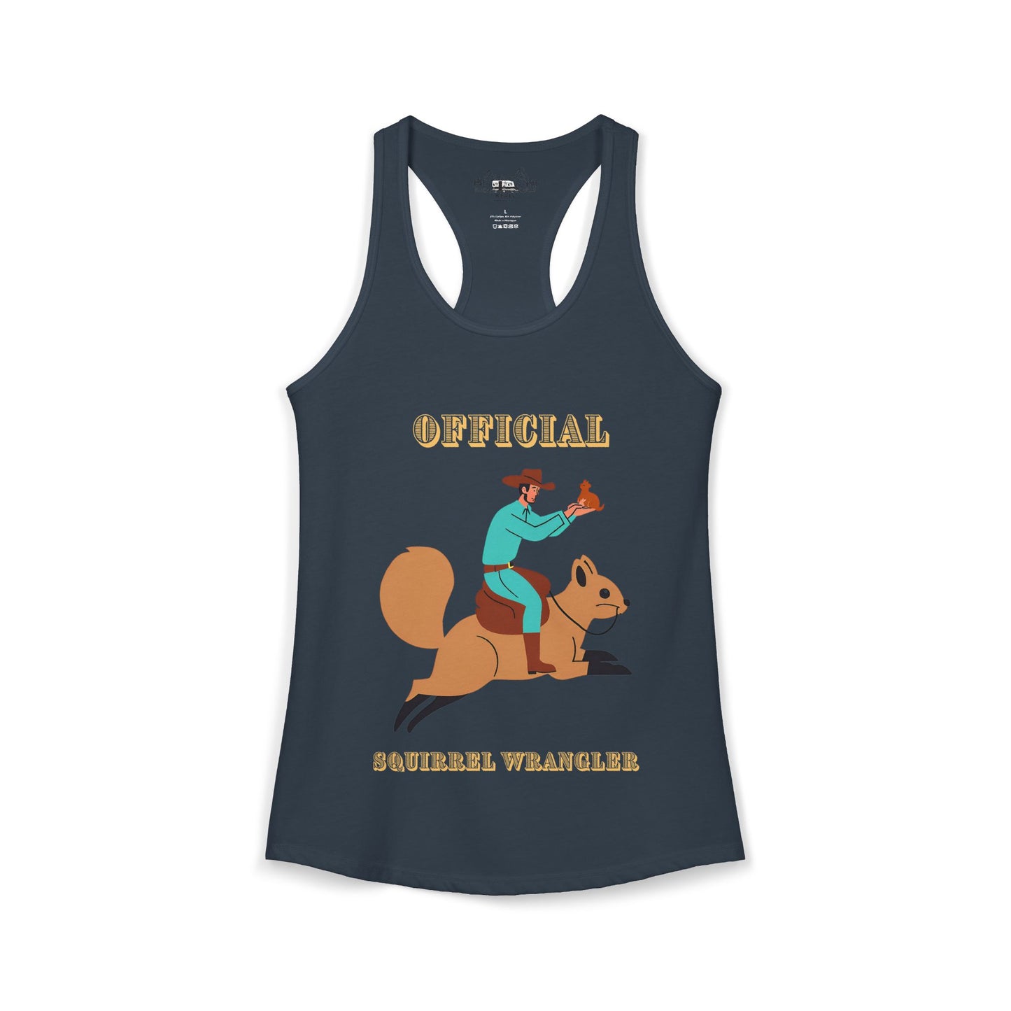 Official Squirrel Wrangler Women's Racerback Tank Top