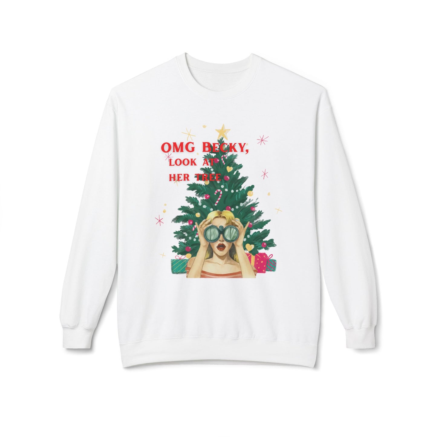 OMG Becky, Look at Her Tree - Vintage Nostalgia Crewneck Sweatshirt