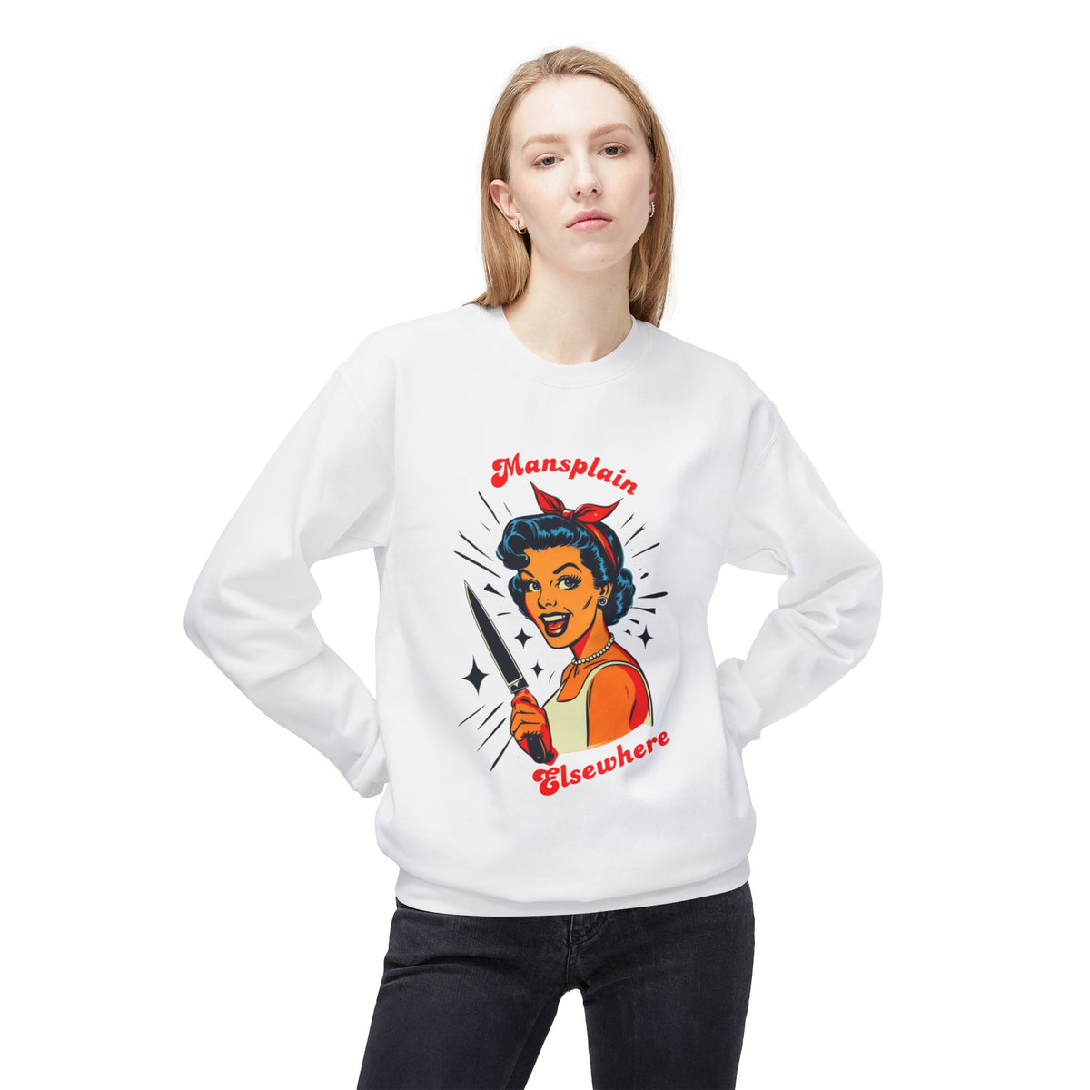 Mansplain Elsewhere Crewneck Sweatshirt