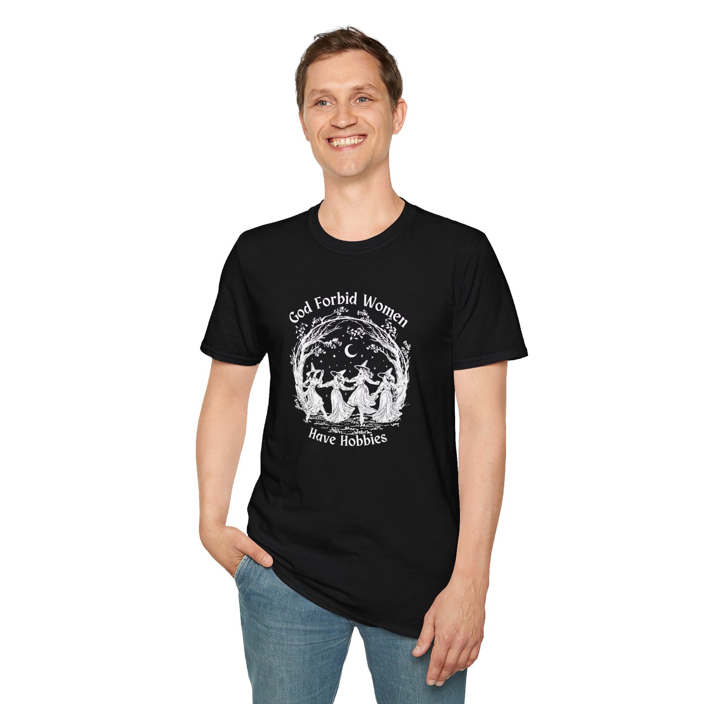 "God Forbid, Women Have Hobbies" Unisex Softstyle T-Shirt