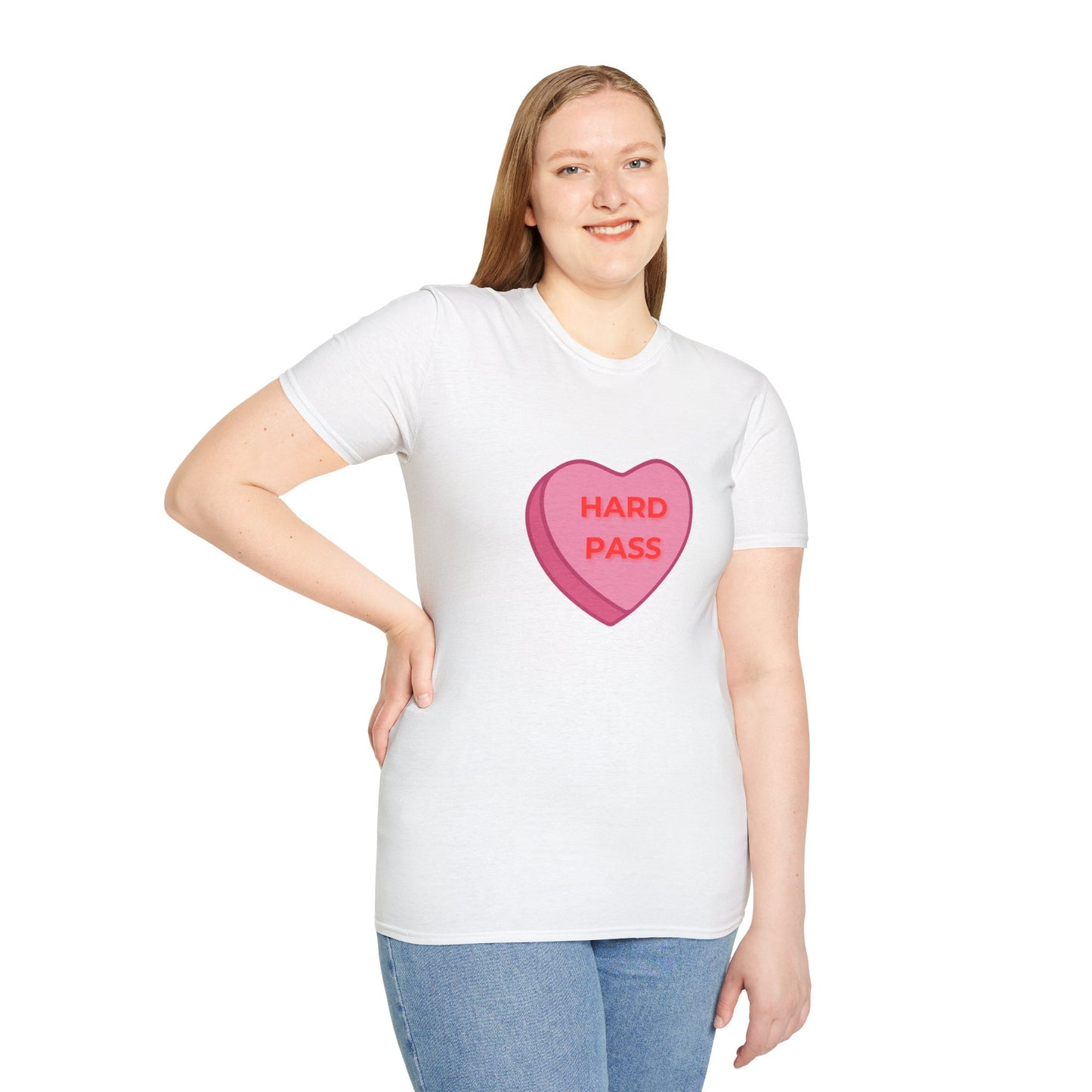 Hard Pass Candy Heart Crew Neck Tee
