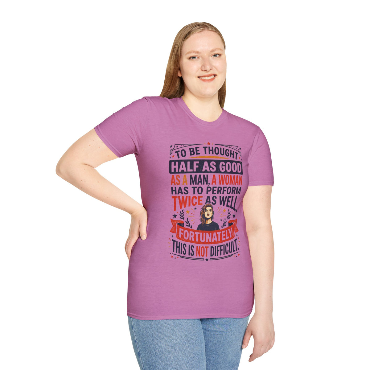 "Twice as Well" Vintage-Style Feminist Graphic Tee | Retro Sarcastic T-Shirt