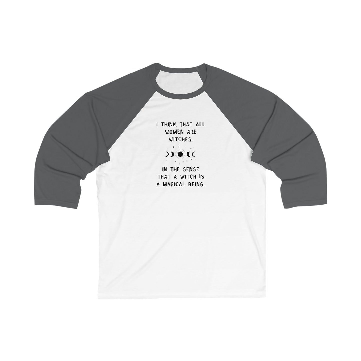 Empowered Witch Baseball Tee - Phases of the Moon (Unisex 3/4 Sleeve)