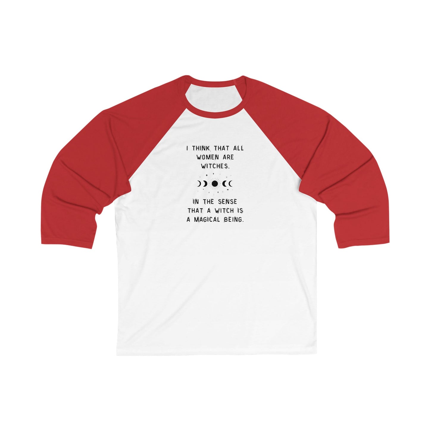 Empowered Witch Baseball Tee - Phases of the Moon (Unisex 3/4 Sleeve)