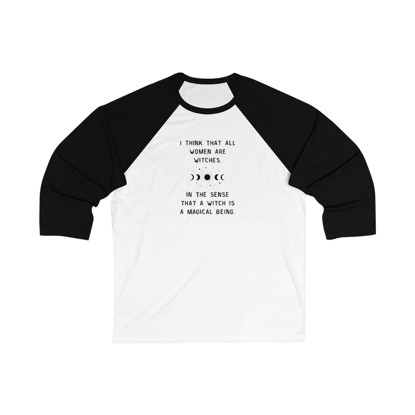 Empowered Witch Baseball Tee - Phases of the Moon (Unisex 3/4 Sleeve)
