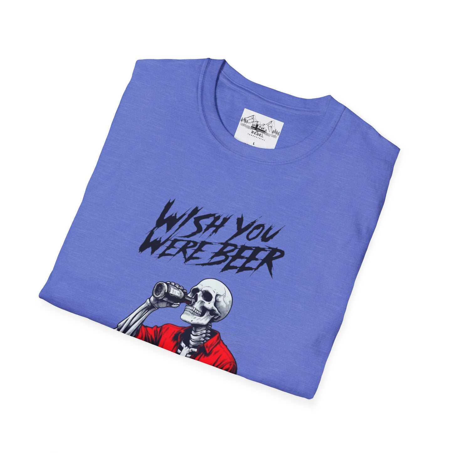 Wish You Were Beer – Funny Skeleton Drinking Tee
