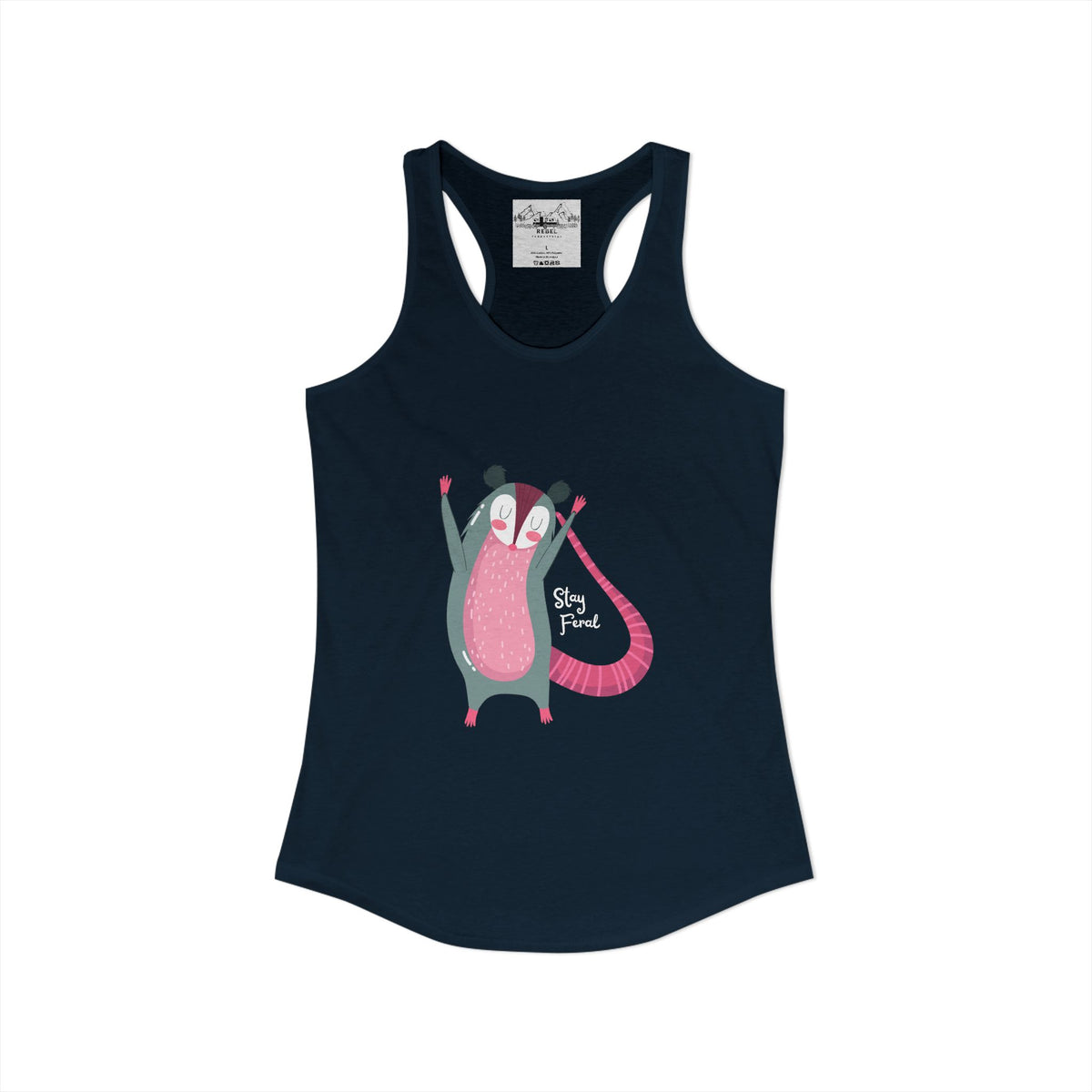Stay Feral – Possum Women’s Racerback Tank