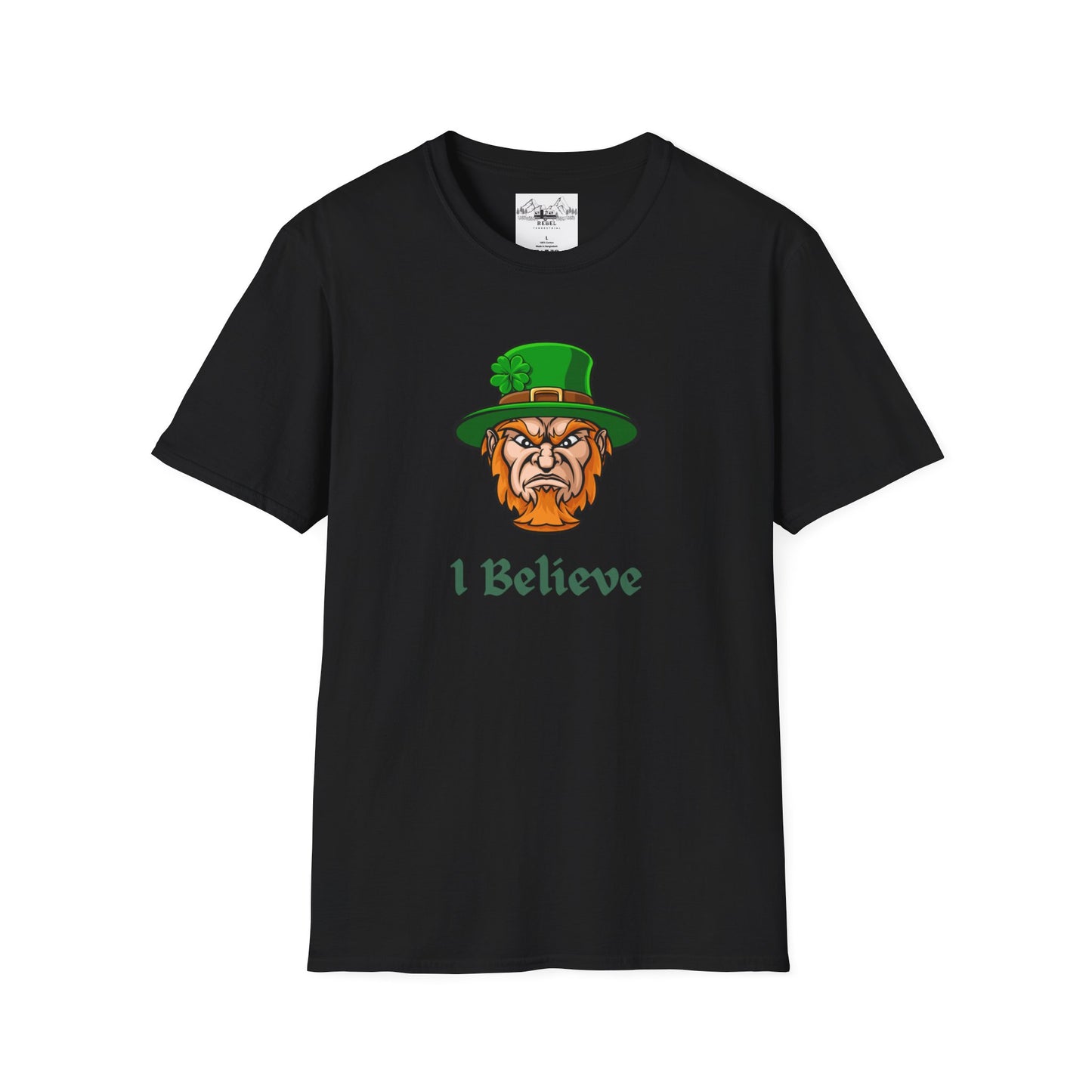 "I Believe" Angry Leprechaun Graphic Tee – Playful Celtic Spirit