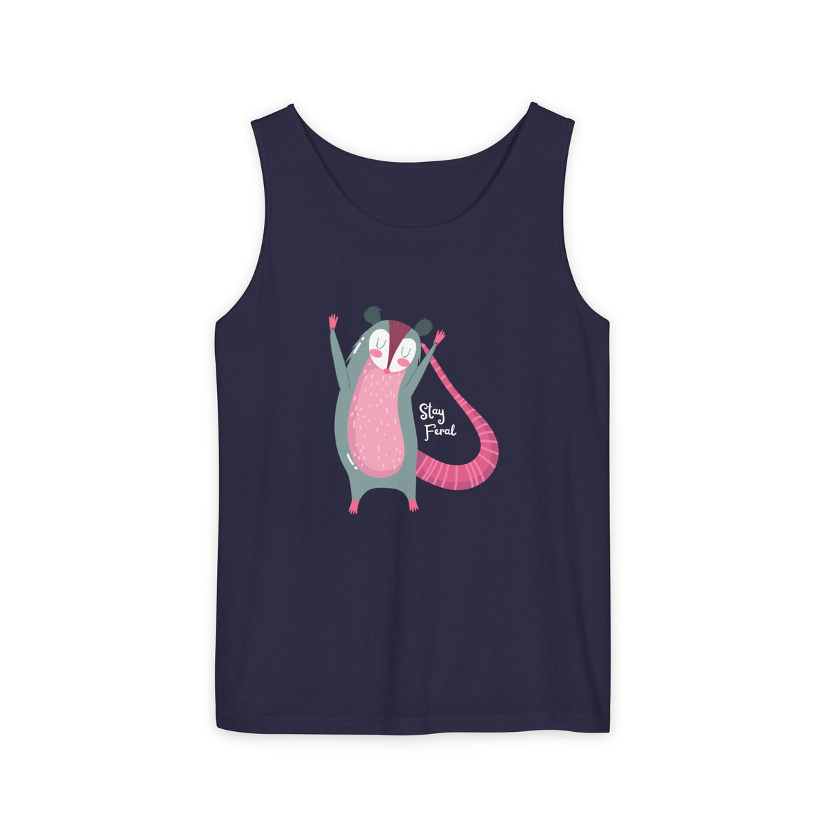 Stay Feral – Happy Possum Unisex Jersey Tank