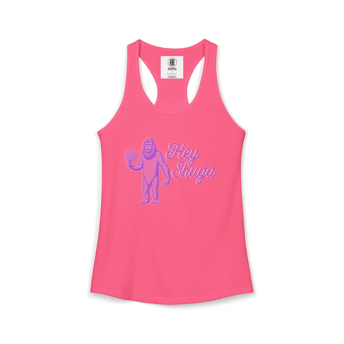 Hey Shuga Bigfoot Women’s Racerback Tank Top