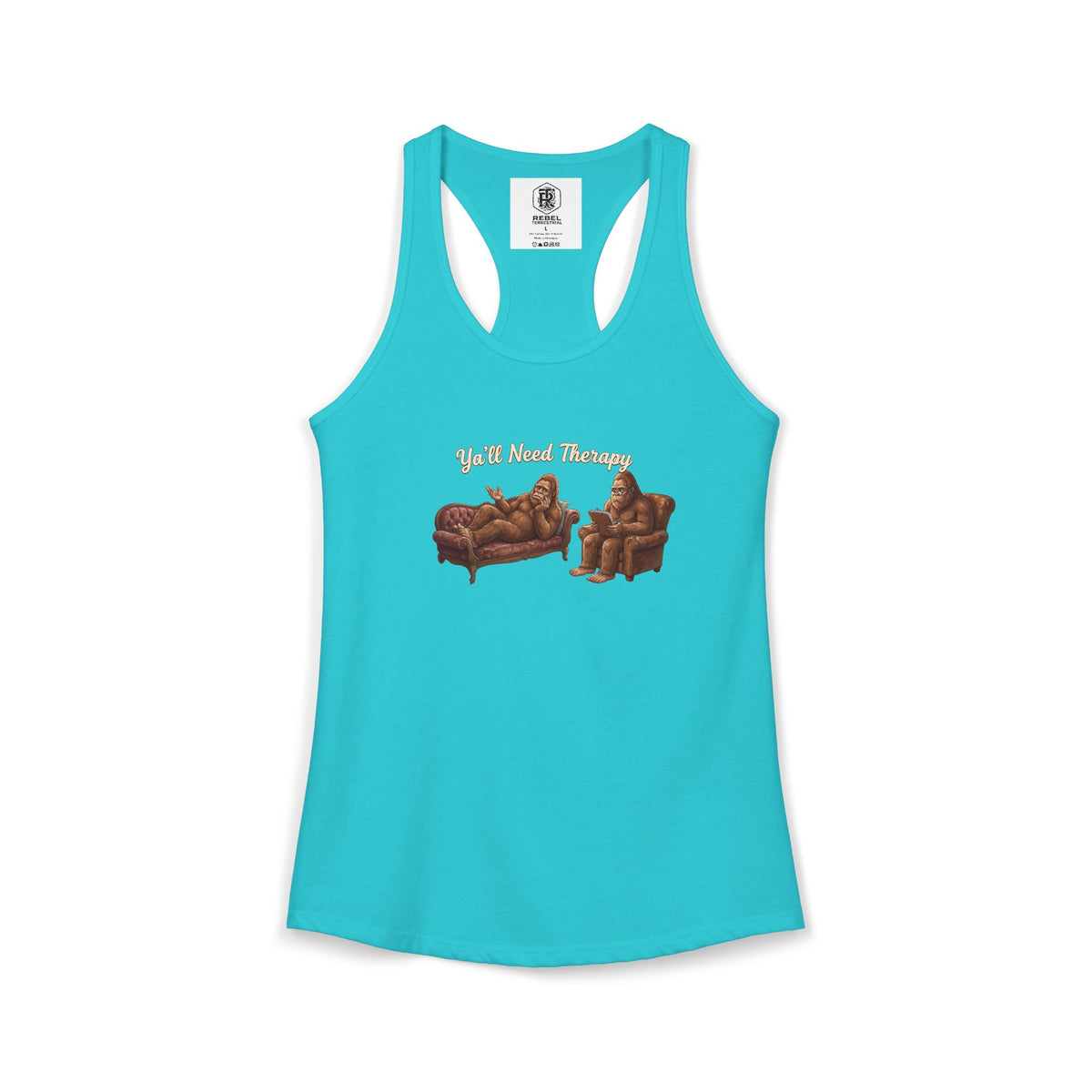 Y’all Need Therapy Bigfoot Women's Racerback Tank