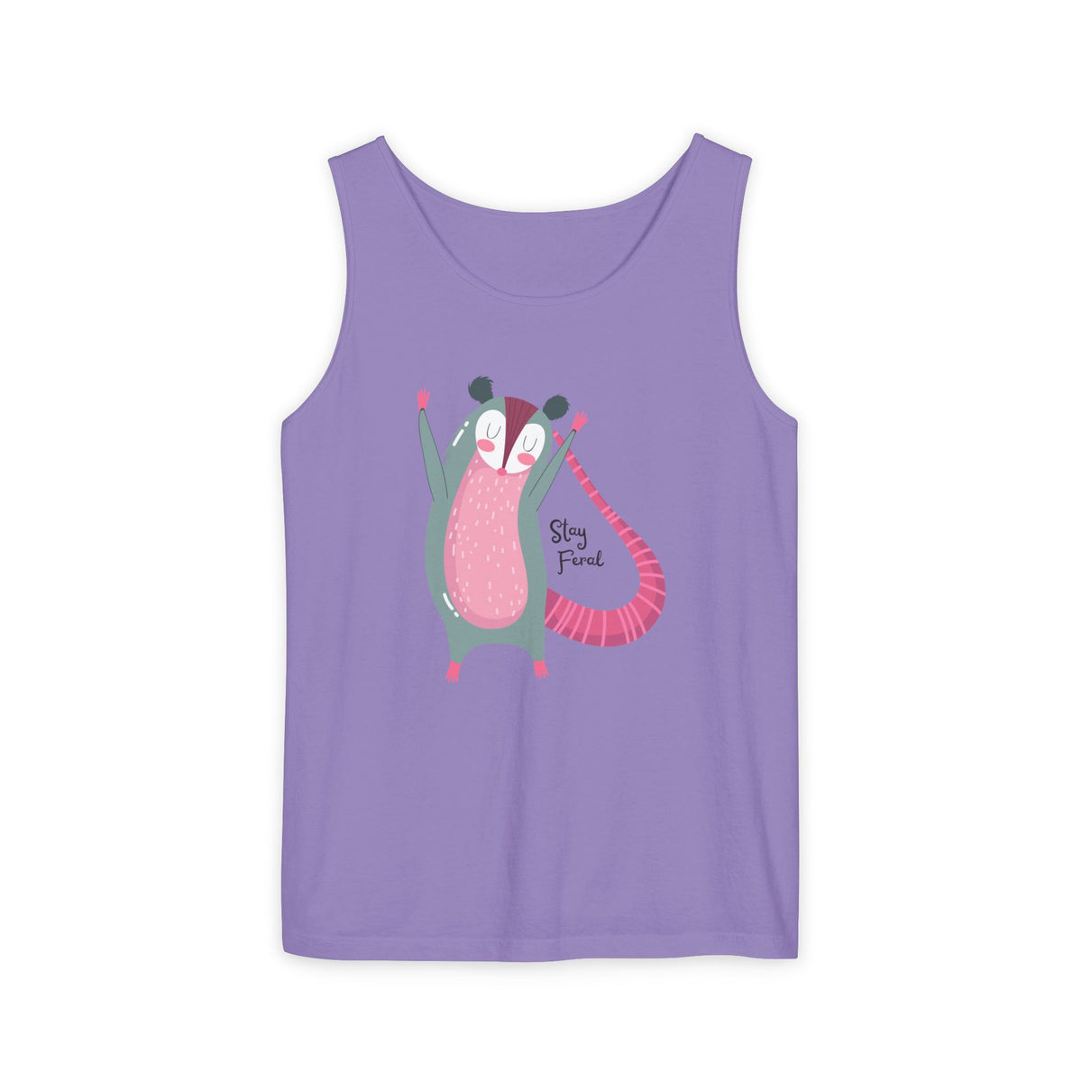 Stay Feral – Happy Possum Unisex Jersey Tank