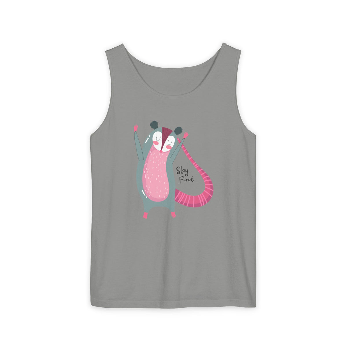 Stay Feral – Happy Possum Unisex Jersey Tank