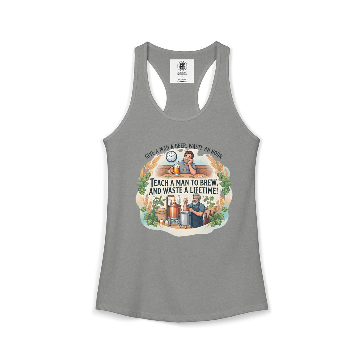 Teach a Man to Brew Women's Ideal Racerback Tank