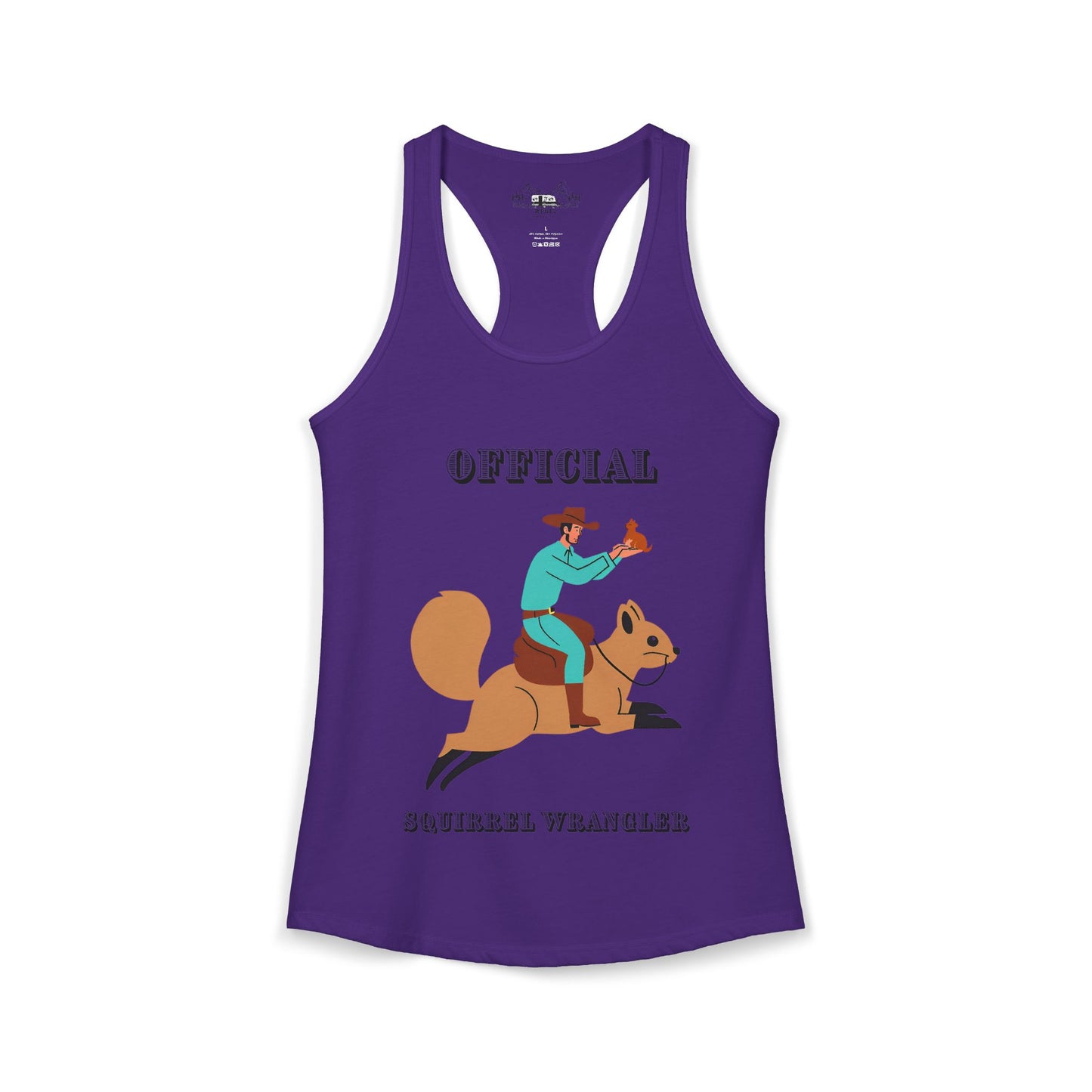 Official Squirrel Wrangler Women's Racerback Tank Top
