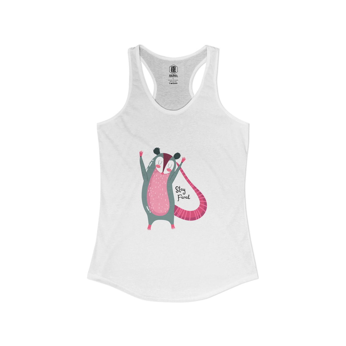 Stay Feral – Possum Women’s Racerback Tank