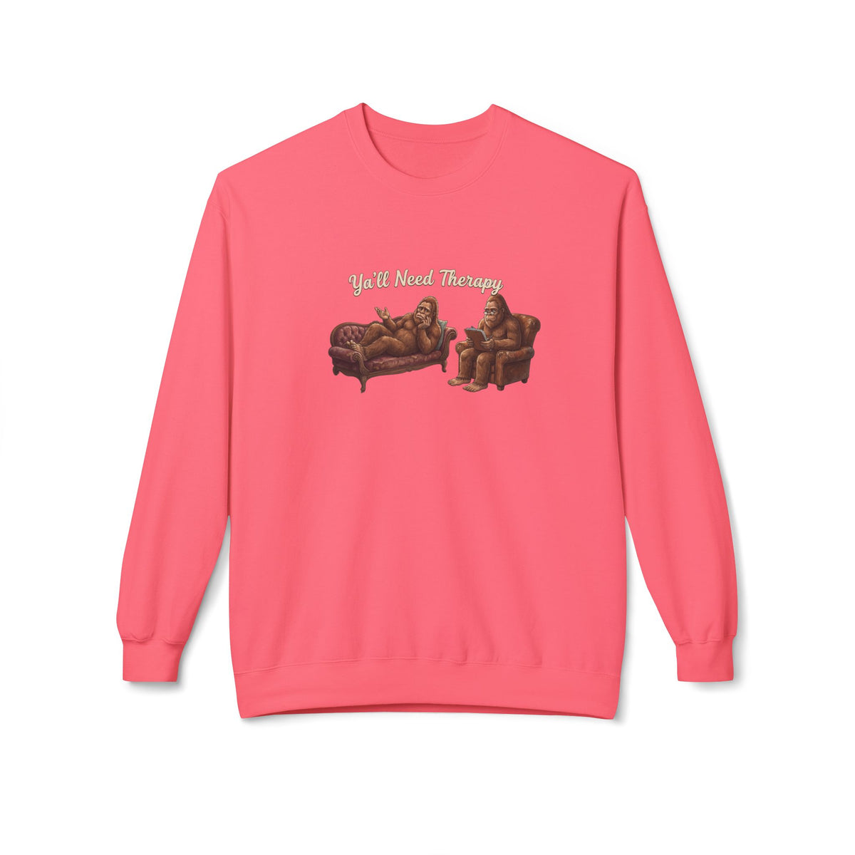 Y’all Need Therapy Bigfoot Crewneck Sweatshirt