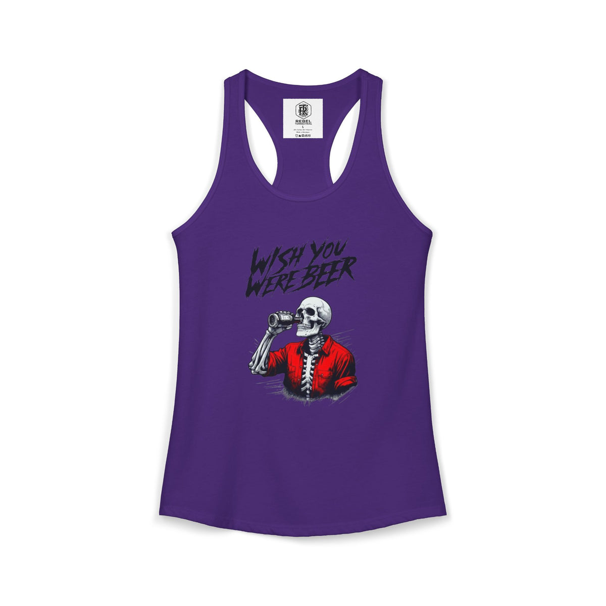 Wish You Were Beer – Skeleton Women’s Racerback Tank