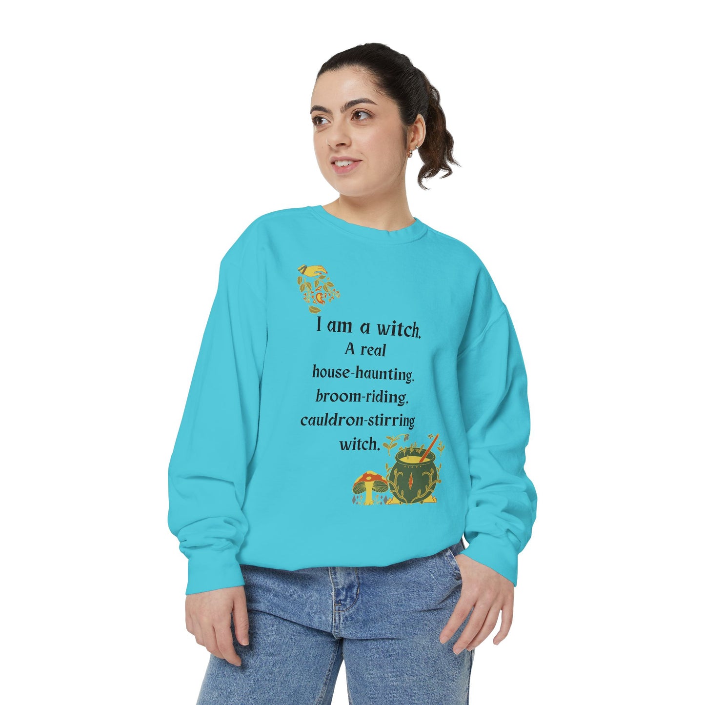 The Real Witch Cauldron & Broom Unisex Sweatshirt