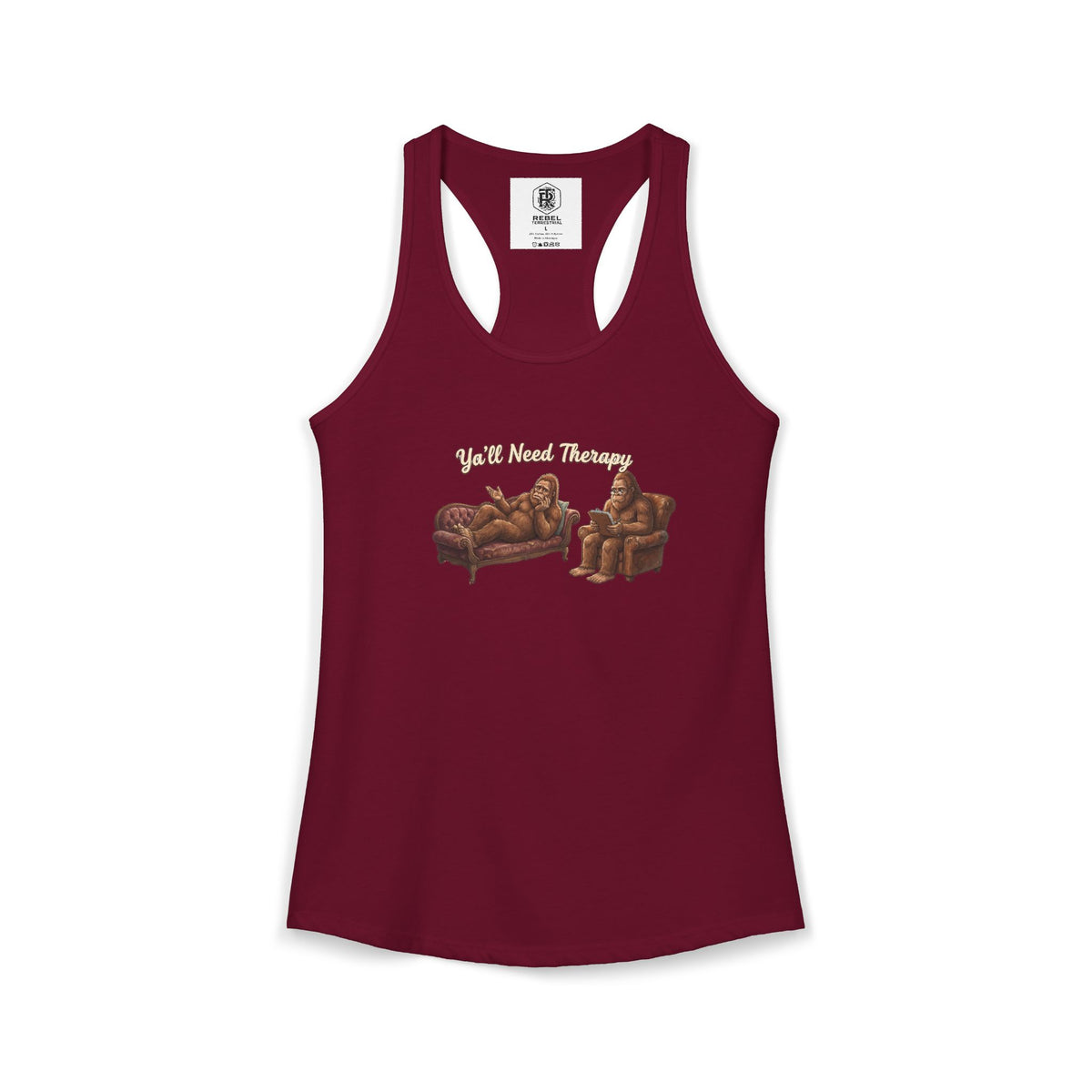 Y’all Need Therapy Bigfoot Women's Racerback Tank