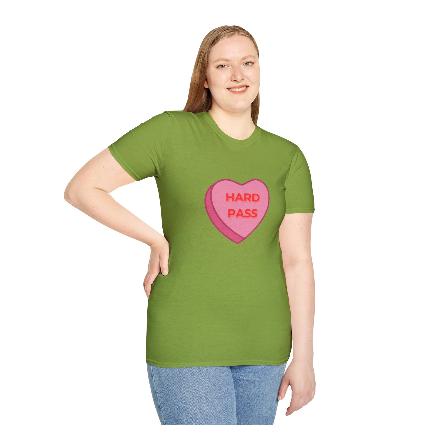 Hard Pass Candy Heart Crew Neck Tee