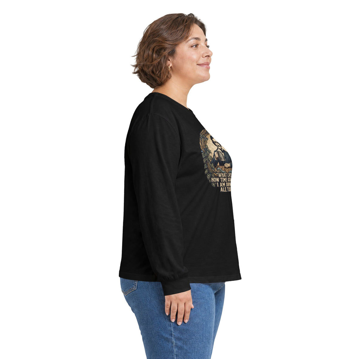 I Am Drinking Ale Today Edgar Allan Poe Long Sleeve Shirt