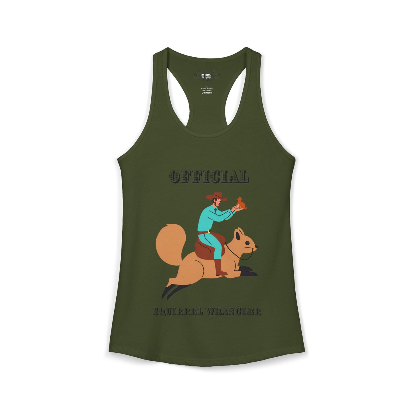Official Squirrel Wrangler Women's Racerback Tank Top