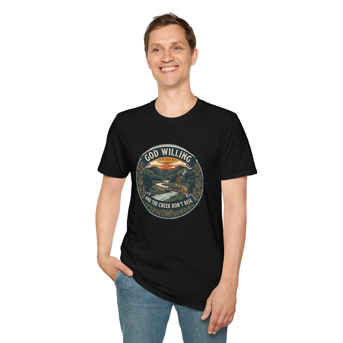 Creek Don't Rise Appalachian Motto T-Shirt