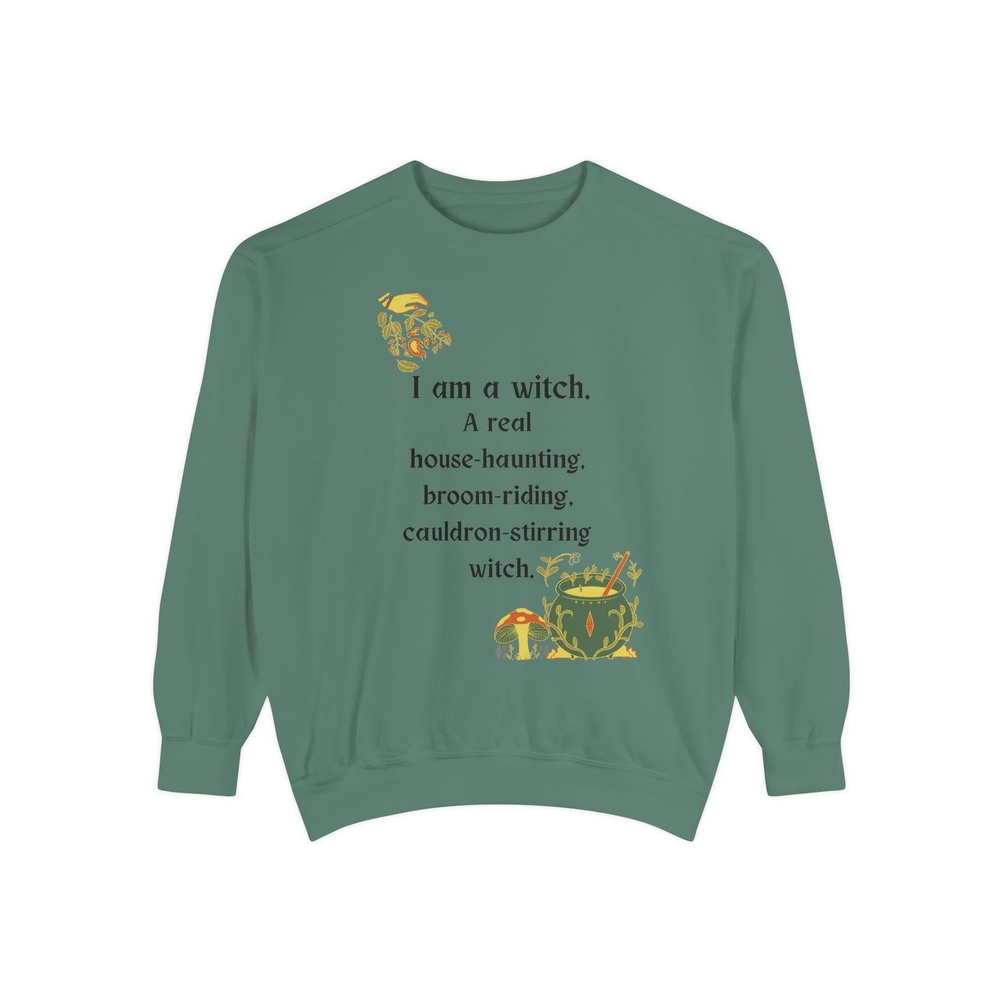 The Real Witch Cauldron & Broom Unisex Sweatshirt